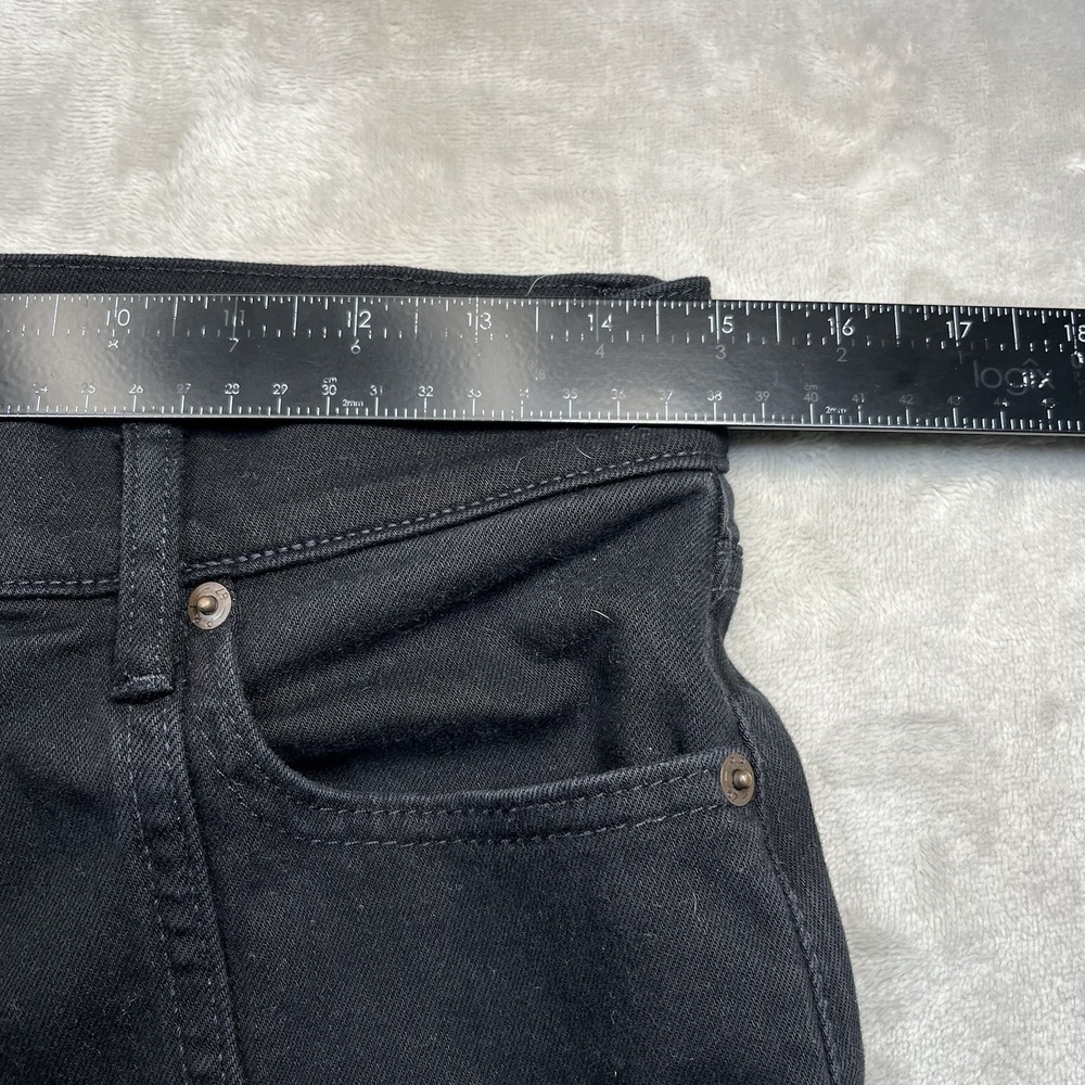 Polo Ralph Lauren Jeans Womens 30 Black The Straight Split Hem Stretch Denim - Picture 6 of 10